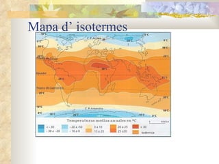 Mapa d’ isotermes 