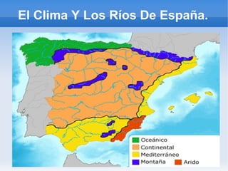 El Clima Y Los Ríos De España.
 