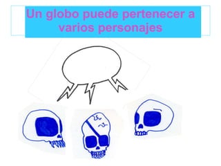 Un globo puede pertenecer a varios personajes 