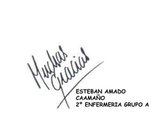 ESTEBAN AMADO
CAAMAÑO
2º ENFERMERIA GRUPO A
 