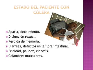  Apatía, decaimiento.
 Disfunción sexual.
 Pérdida de memoria.
 Diarreas, defectos en la flora intestinal.
 Frialdad, palidez, cianosis.
 Calambres musculares.
 
