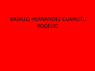 BADILLO HERNANDEZ CUAHUTLI ROGELIO 