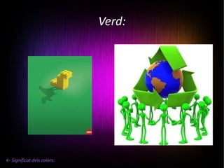 Verd: ← Significat dels colors: 