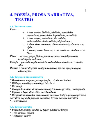 EL COMENTARIO LITERARIO - ESQUEMA PRÁCTICO