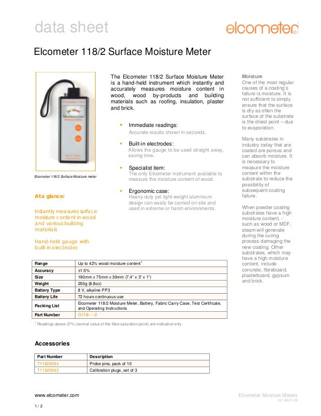 1182 Surface Moisture Meter is a hand held instrument whic…