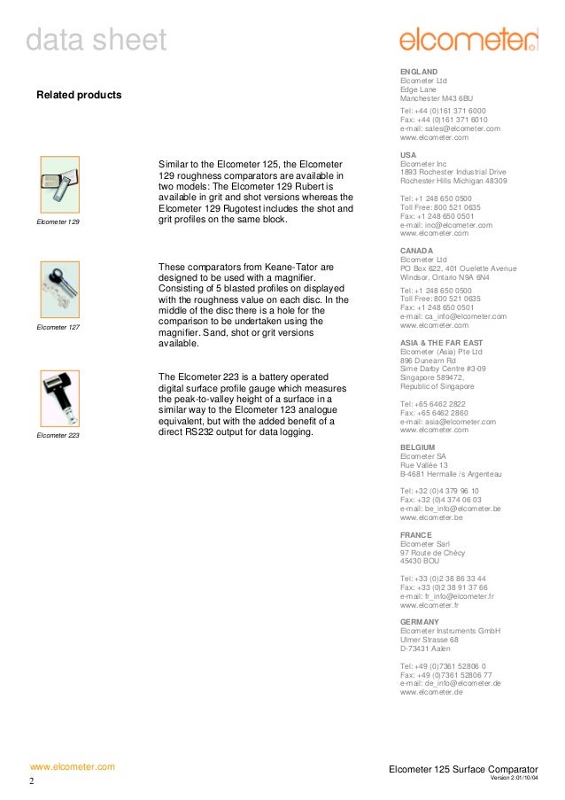 125 surface comparators are extremely durable comparators