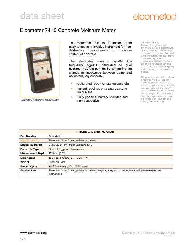 7410 Concrete Moisture Meter is an accurate and easy to use…