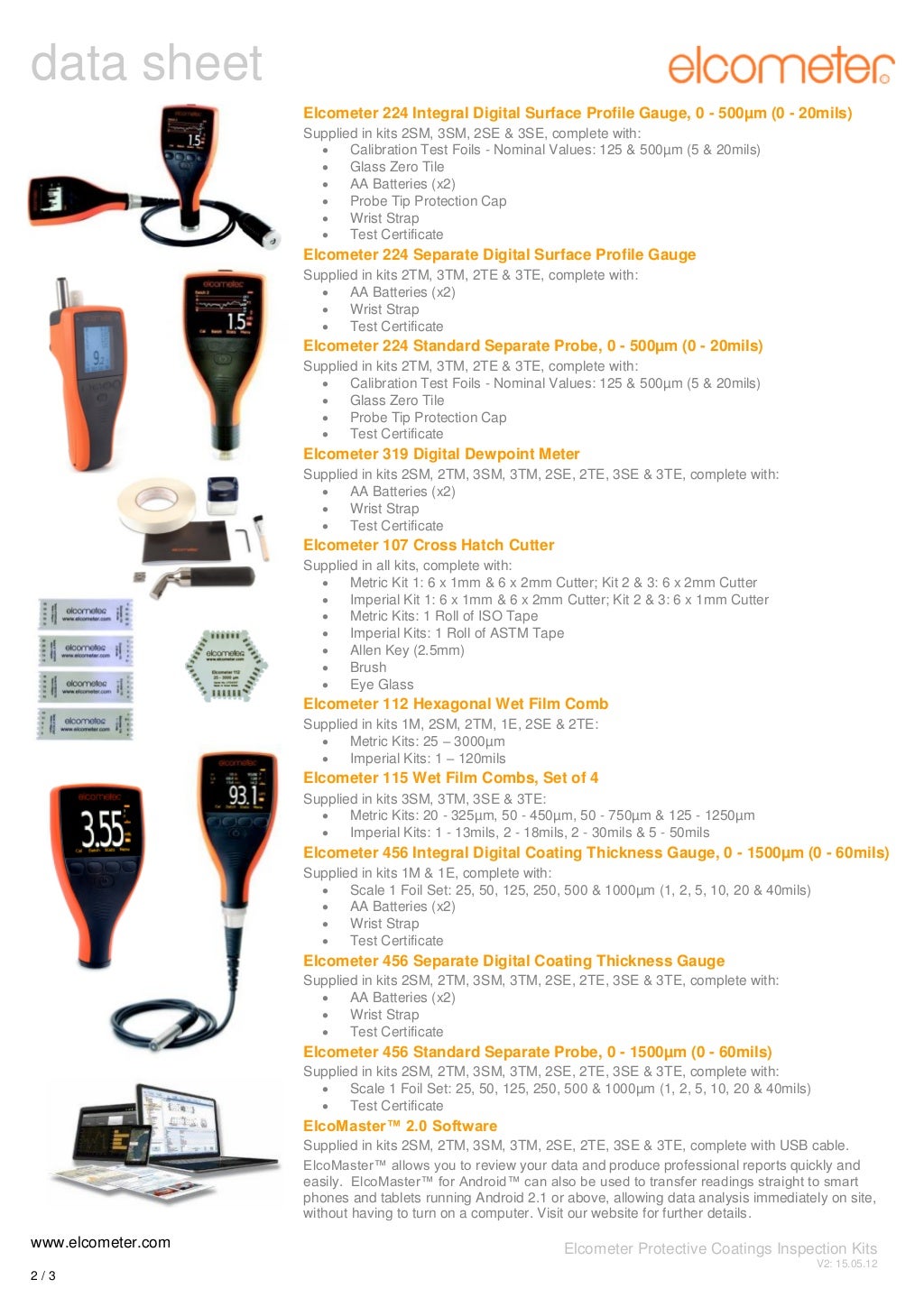 Protective Coatings Inspections kits provide all the tools required for onsite