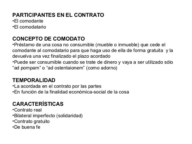El comodato