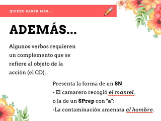 El Complemento Directo. Gramática | PPT