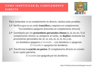 El Complemento Directo. Gramática | PPT