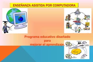 ENSEÑANZA ASISTIDA POR COMPUTADORA
Programa educativo diseñado
para
mejorar el aprendizaje.
 