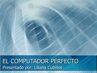 EL COMPUTADOR PERFECTO Presentado por: Liliana Cubillos 