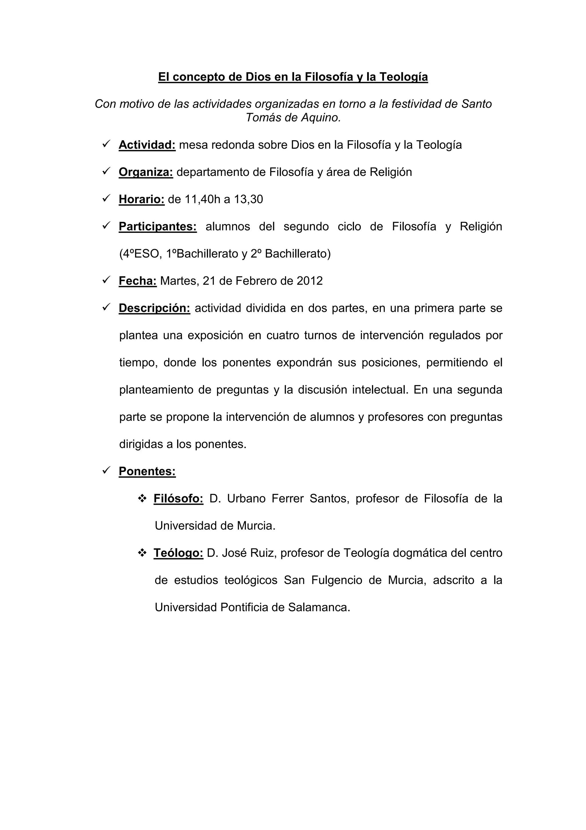 El concepto de dios en la filosofía y la teología | PDF