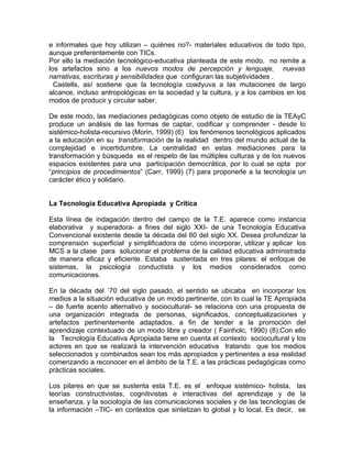 El Concepto De MediacióN En La TecnologíA Educativa Apropiada Y CríTica ...