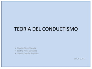 TEORIA DEL CONDUCTISMO ,[object Object]