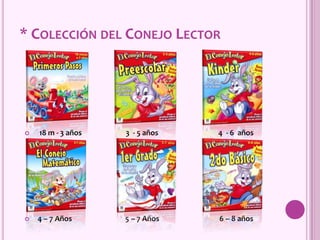 * COLECCIÓN DEL CONEJO LECTOR
 18 m - 3 años 3 - 5 años 4 - 6 años
 4 – 7 Años 5 – 7 Años 6 – 8 años
 