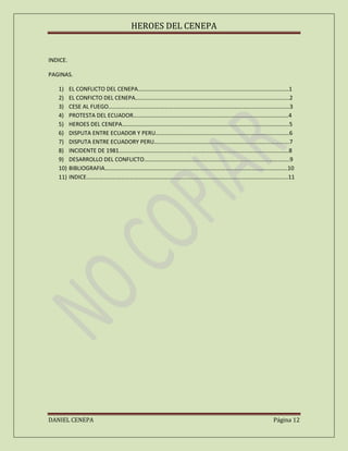 El conflicto del cenepa