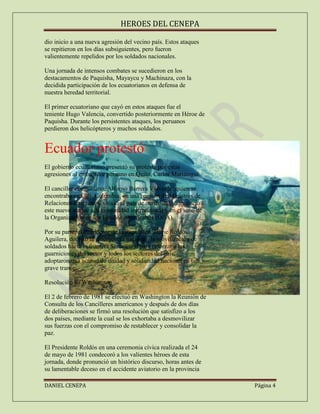 El conflicto del cenepa