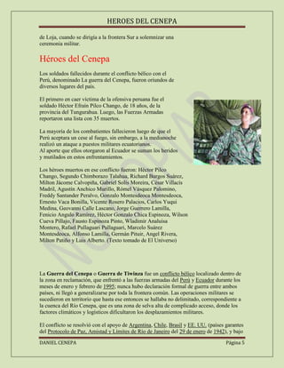 El conflicto del cenepa