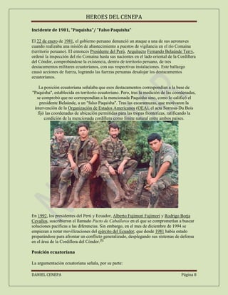 El conflicto del cenepa