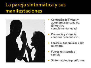  la crítica
 la actitud defensiva
 el desprecio
(devaluación)
 la intolerancia a la
angustia o al malestar
que genera.
 Individualización del
conflicto.
 Porqué > Paraqué
 