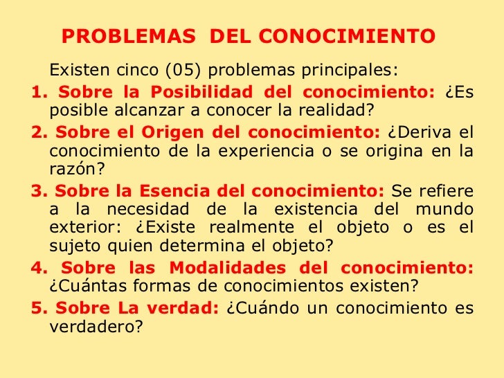 El conocimiento