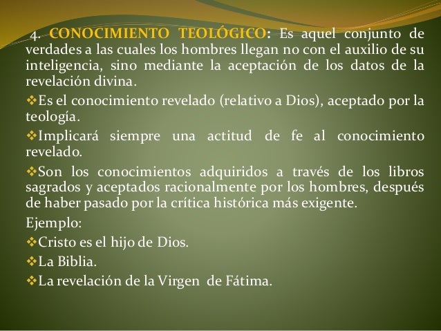 El conocimiento