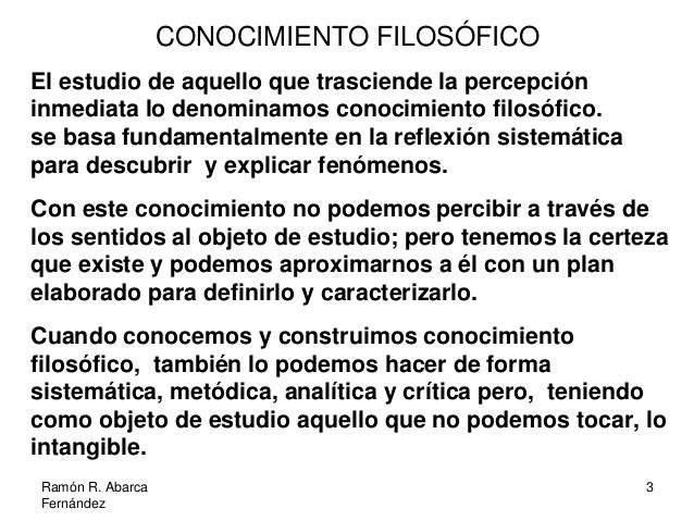 El conocimiento