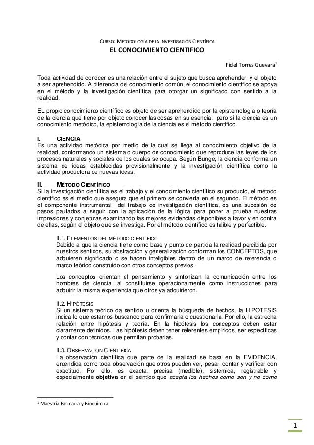 El conocimiento cientifico (resumen)a