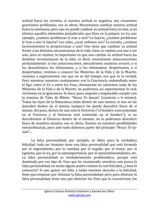El conocimiento de si mismo | PDF