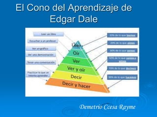 El Cono del Aprendizaje de Edgar Dale 
Demetrio Ccesa Rayme  