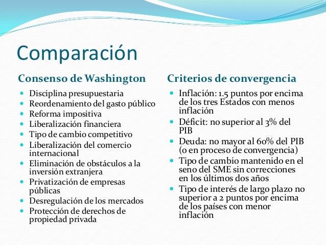 El consenso de washington, el tratado de maastricht y sus consecuenci…