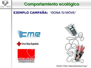 Comportamiento ecológico

EJEMPLO CAMPAÑA: “DONA TU MÓVIL"




                     Fuente: http://www.donatumovil.org/
 