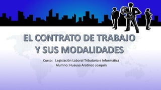 Curso: Legislación Laboral Tributaria e Informática
Alumno: Huauya Arotinco Joaquin
 