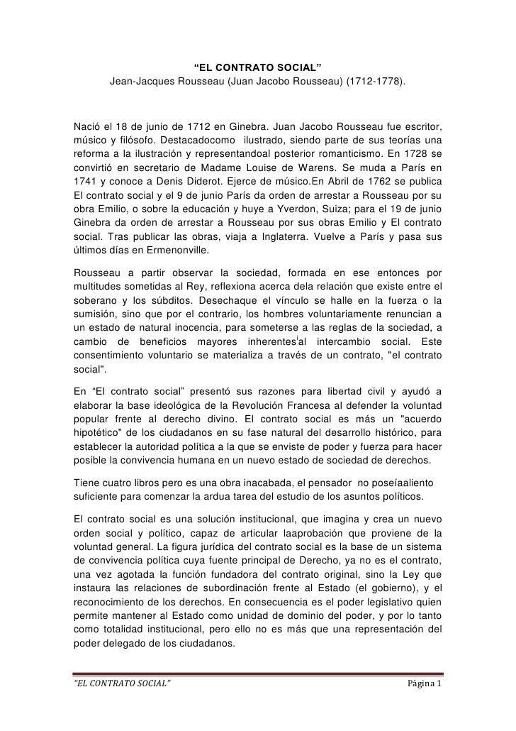 El Contrato Social Rousseau Pdf - SEONegativo.com