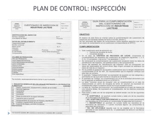 PLAN DE CONTROL: INSPECCIÓN
 