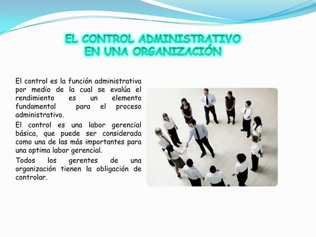 El control en la organizacion