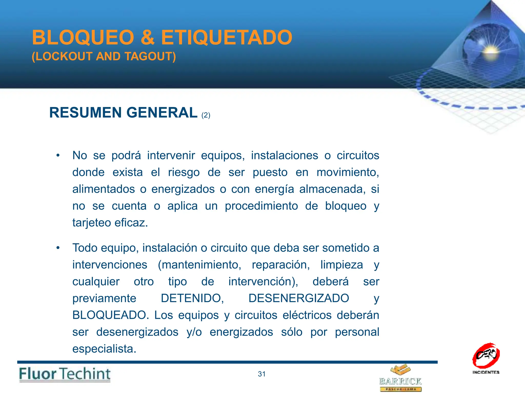 El correcto Lock & Tagout en industrias.ppt