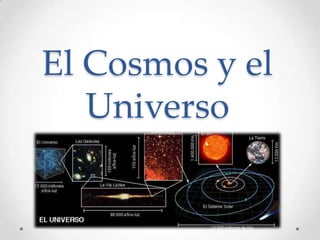 El Cosmos y el
   Universo
 