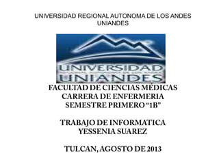UNIVERSIDAD REGIONAL AUTONOMA DE LOS ANDES
UNIANDES
 