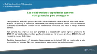 El costo de no capacitar | PPTX