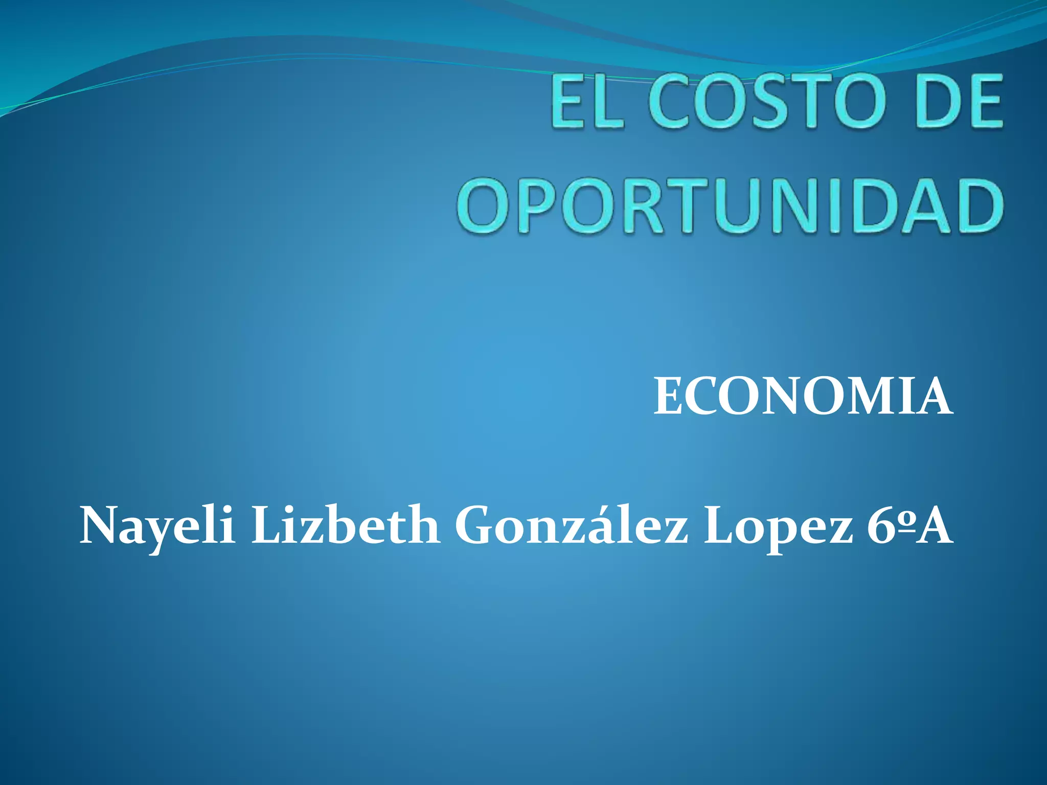 El costo de oportunidad PPT