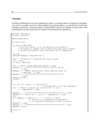 El C++ por la práctica, introducción al lenguaje y su filosofía | PDF