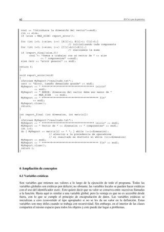 El C++ por la práctica, introducción al lenguaje y su filosofía | PDF