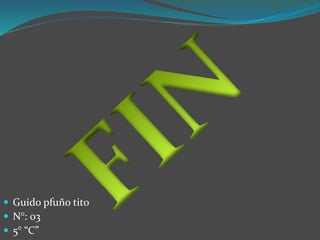  Guido pfuño tito 
 N°: 03 
 5° “C” 
