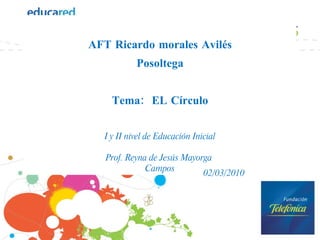 AFT Ricardo morales Avilés Posoltega Tema:  EL Círculo I y II nivel de Educación Inicial Prof. Reyna de Jesús Mayorga  Campos 02/03/2010 