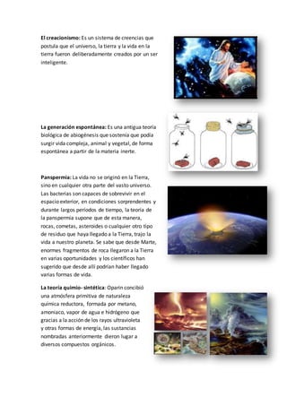Las 7 Principales Teoras Del Origen De La Vida Ejemplos De