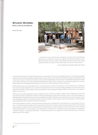 Studio Mumbai 2003-2011: El Croquis 157 - - El Croquis 157: Studio
