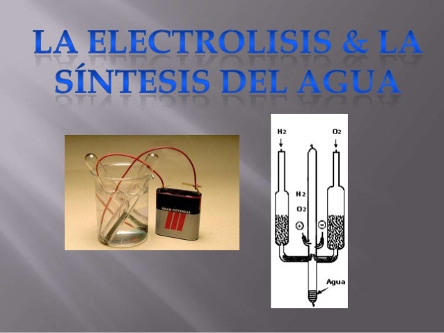 Electrolisis y Síntesis del Agua